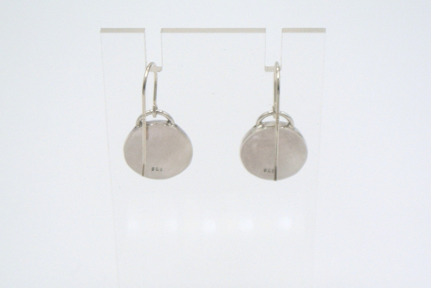 Round Black Onyx Dangle Earrings