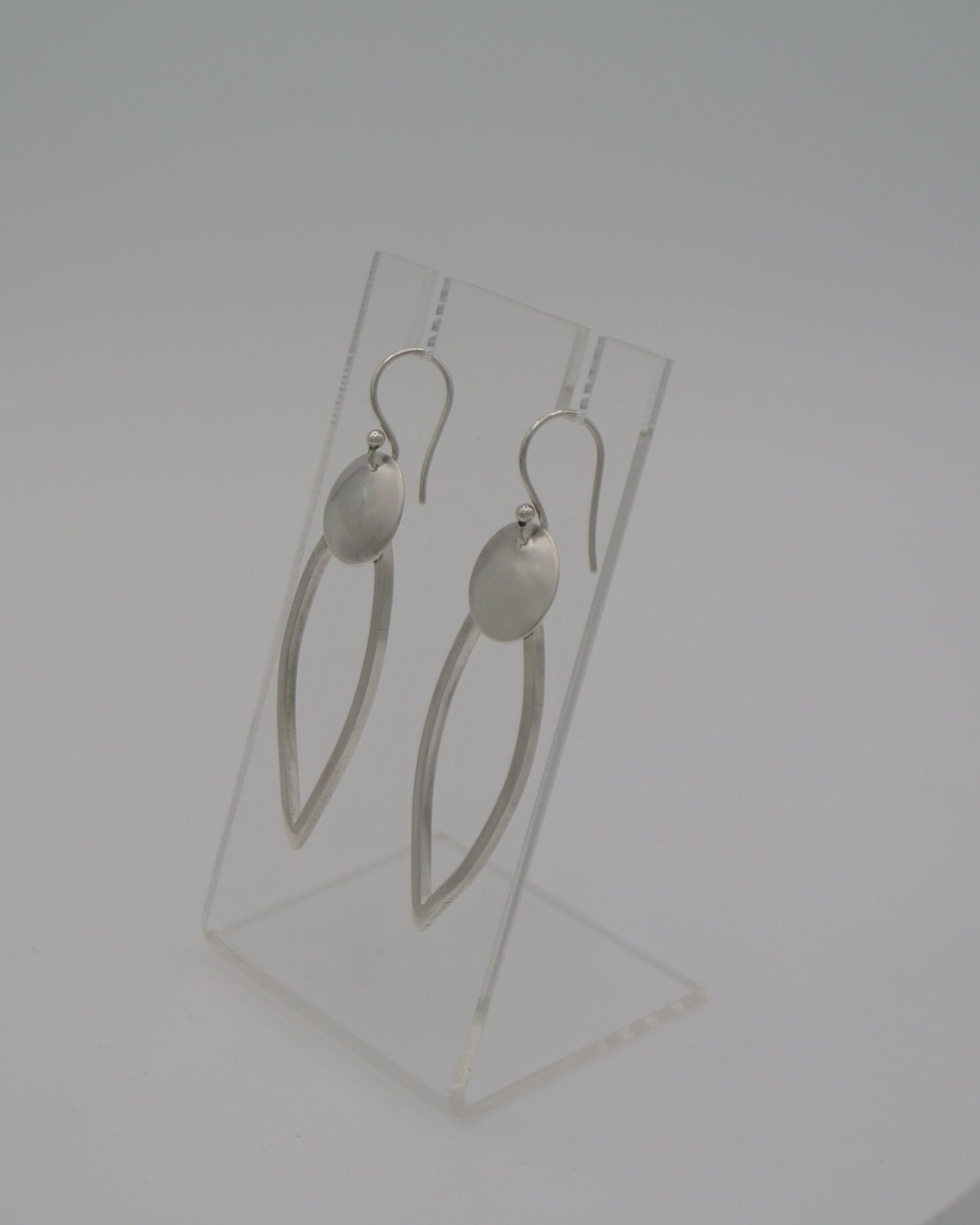 Marquise and Disk Dangle Earrings