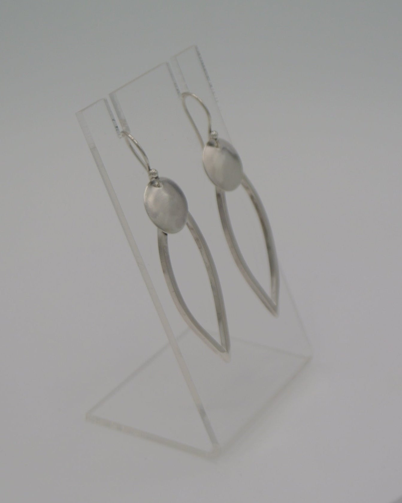 Marquise and Disk Dangle Earrings