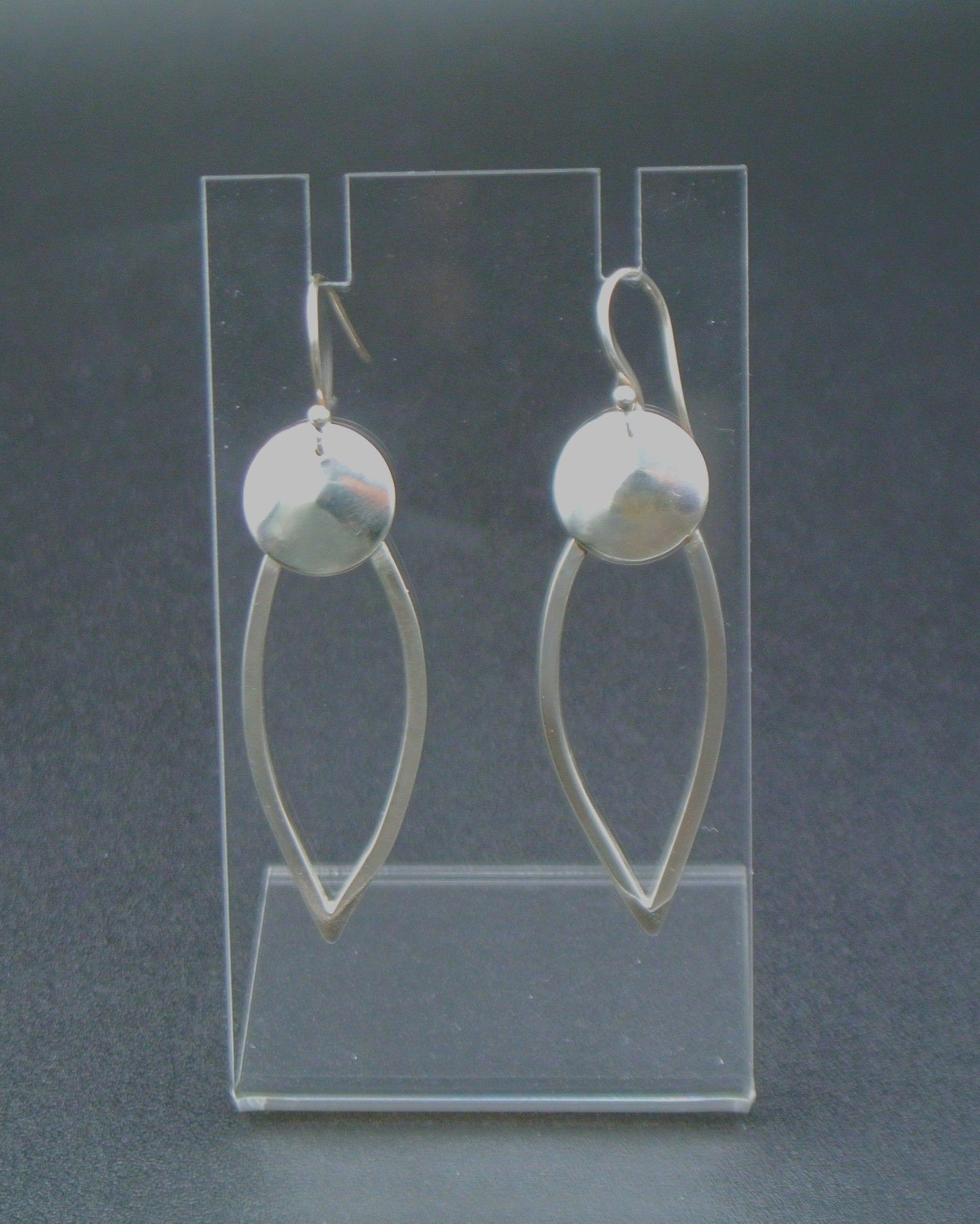 Marquise and Disk Dangle Earrings
