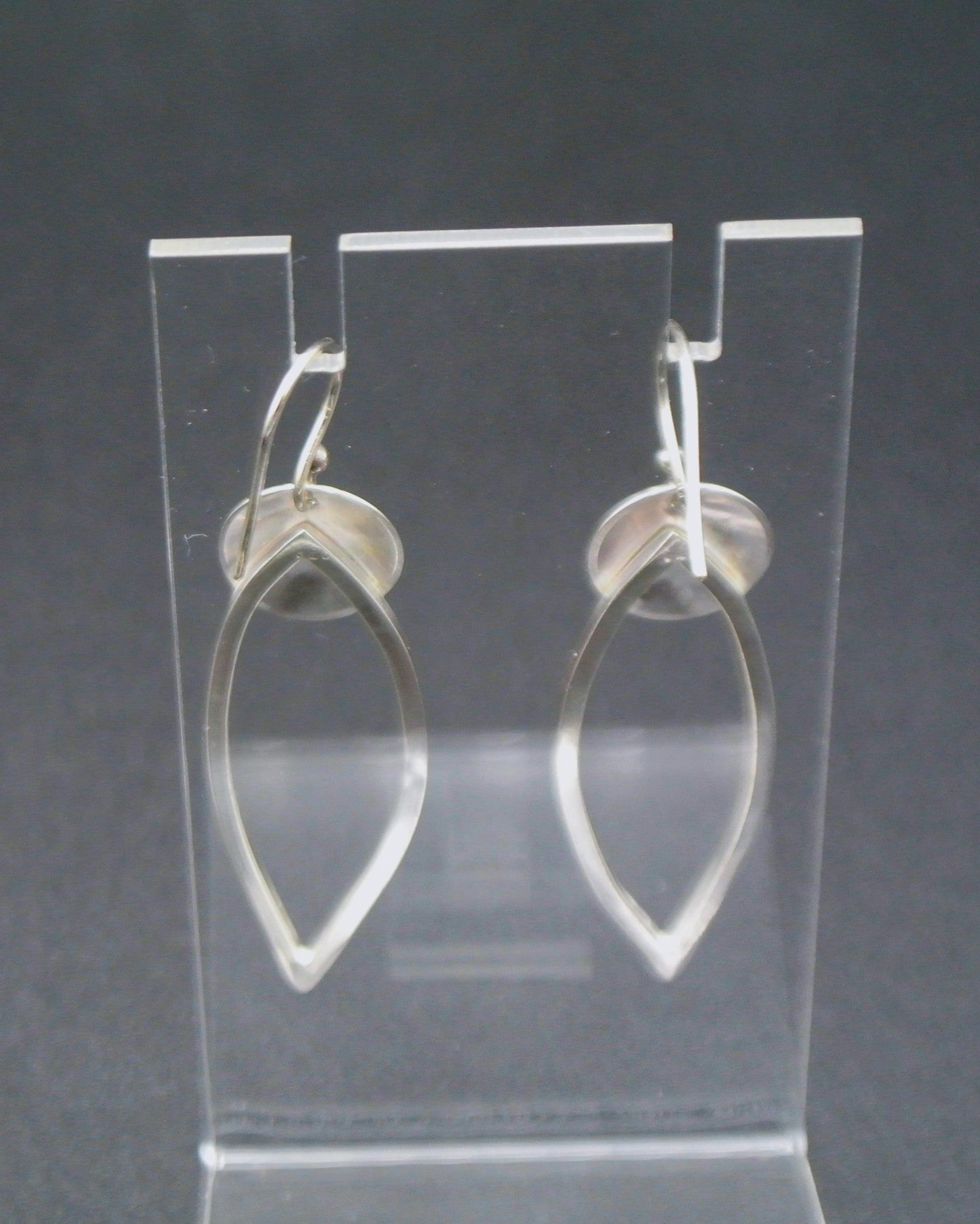 Marquise and Disk Dangle Earrings