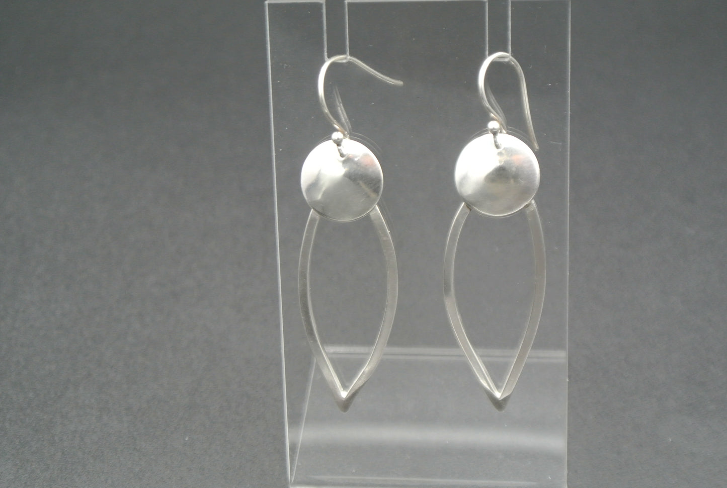 Marquise and Disk Dangle Earrings