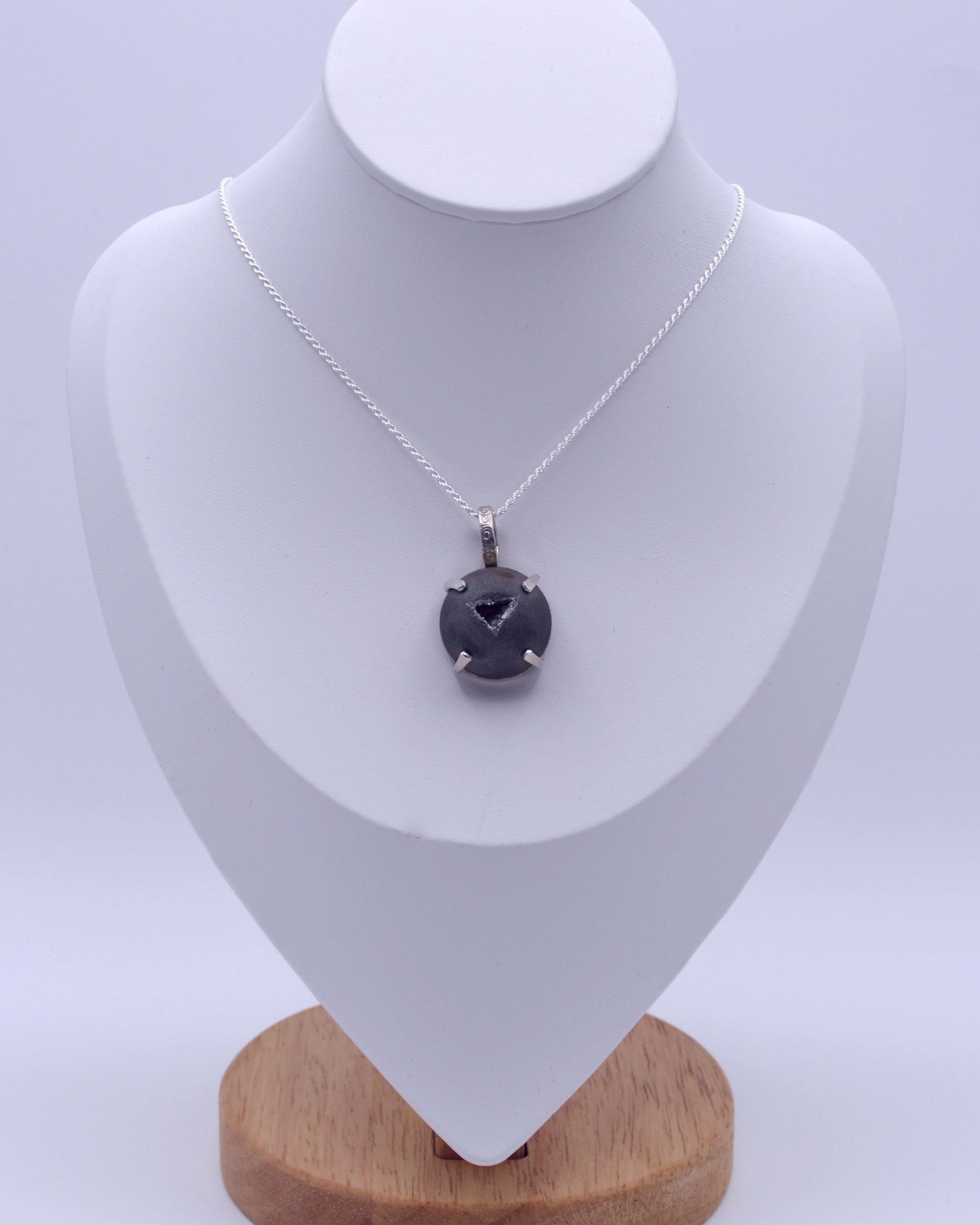 Silver Druzy Pendant