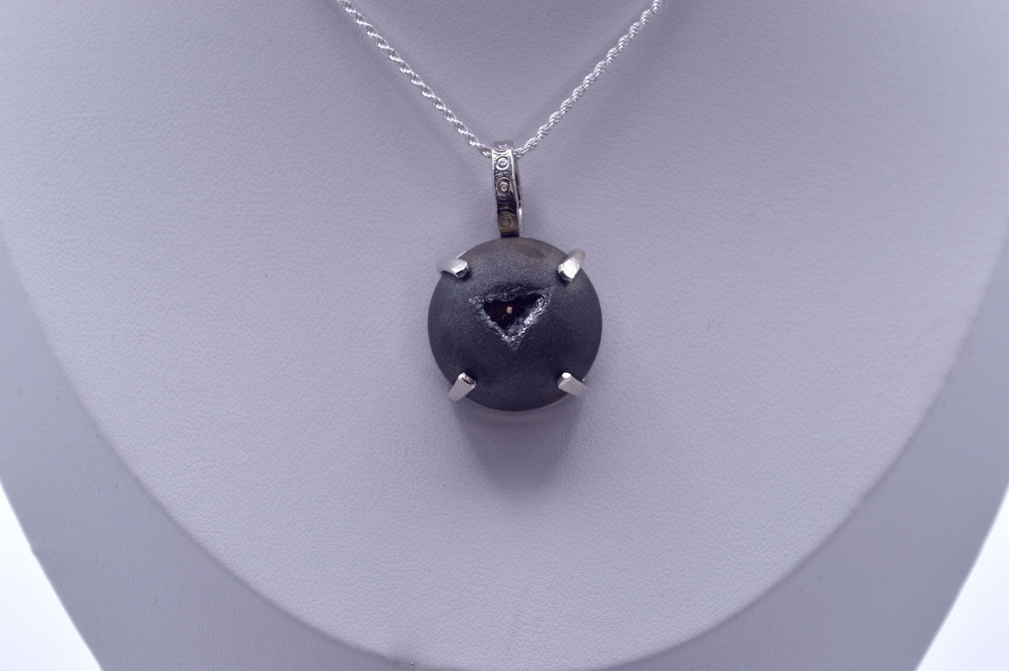 Silver Druzy Pendant