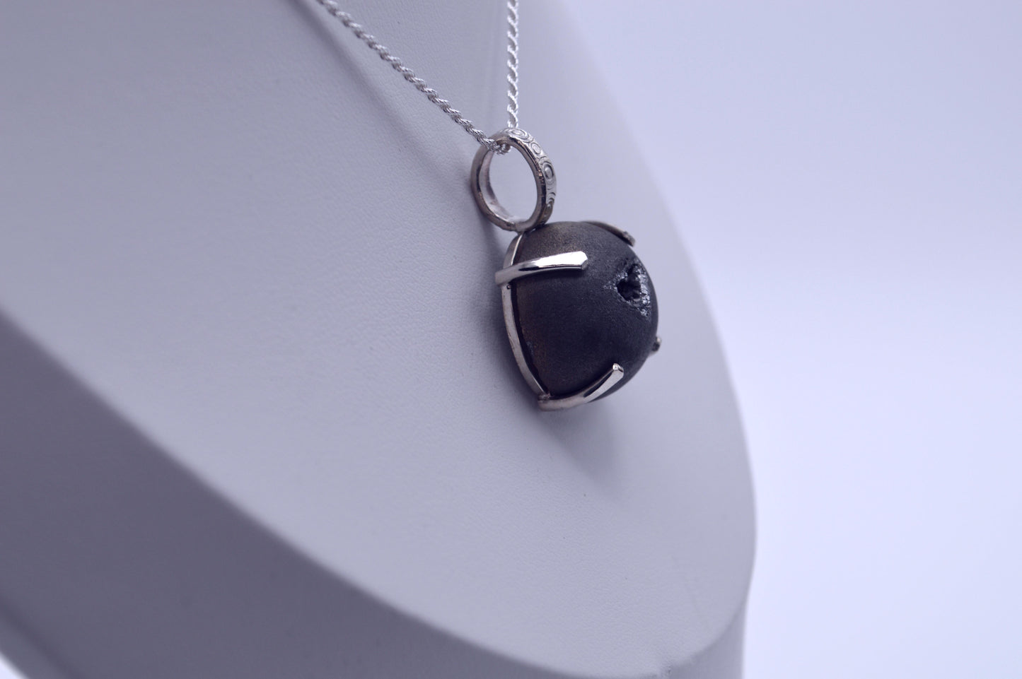 Silver Druzy Pendant