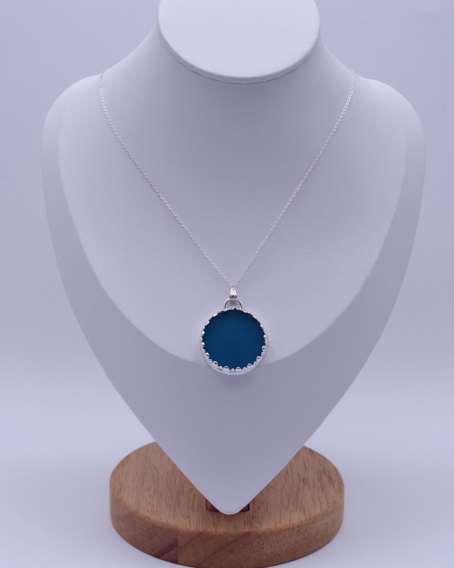 Teal "Sea Glass" Pendant