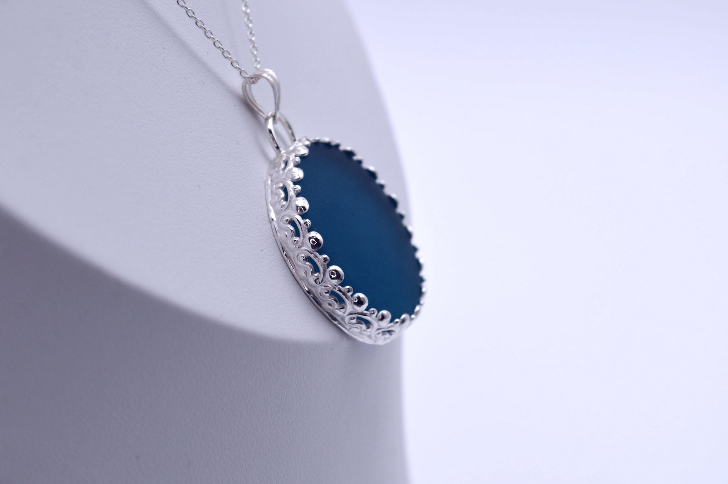 Teal "Sea Glass" Pendant