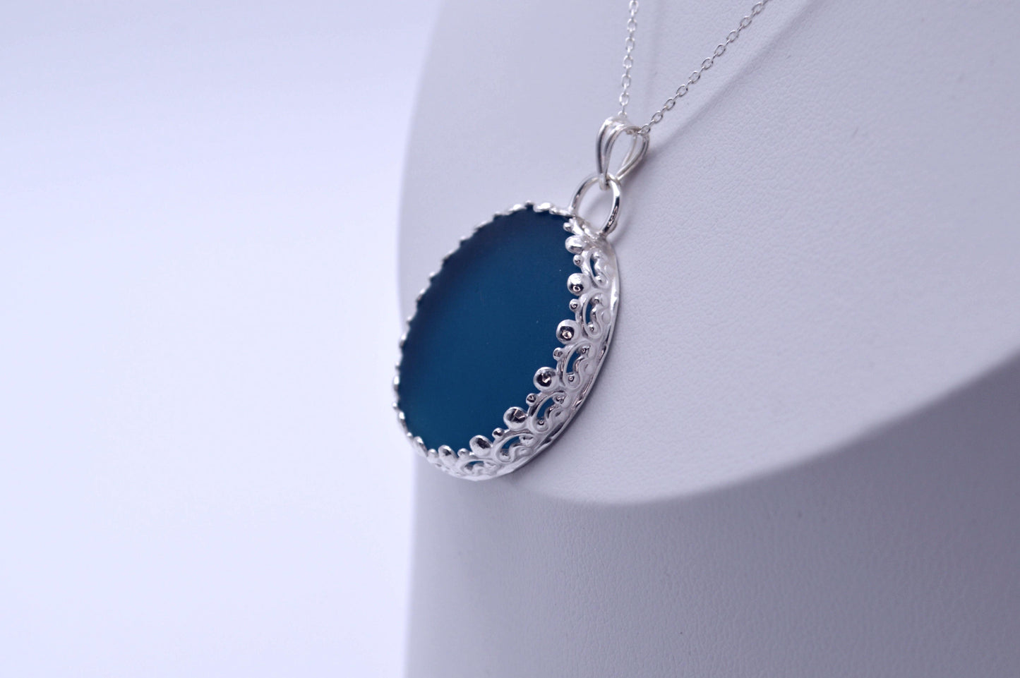 Teal "Sea Glass" Pendant