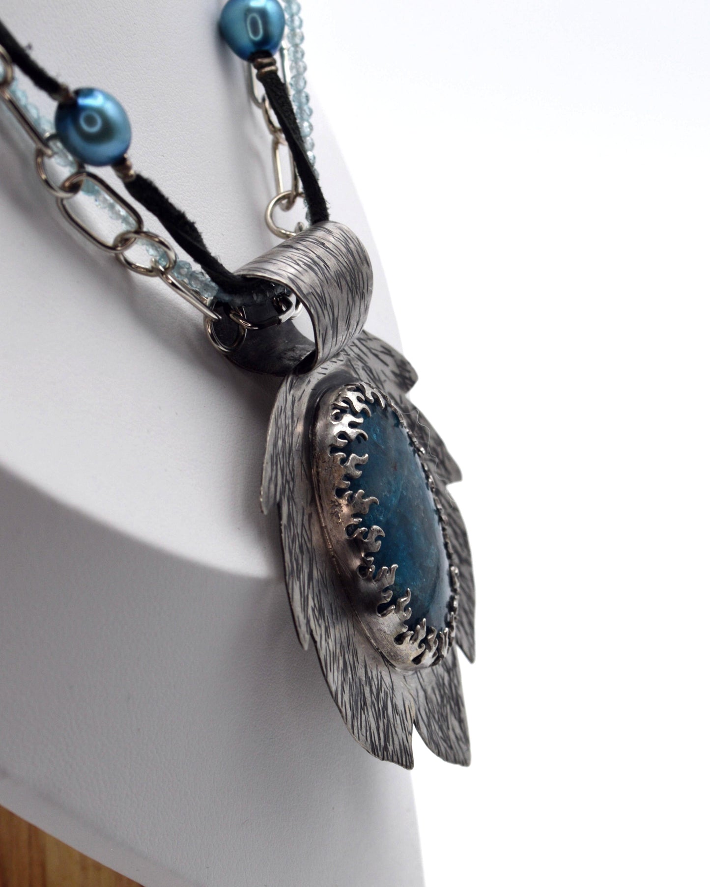 Blue Apatite Freeform Necklace