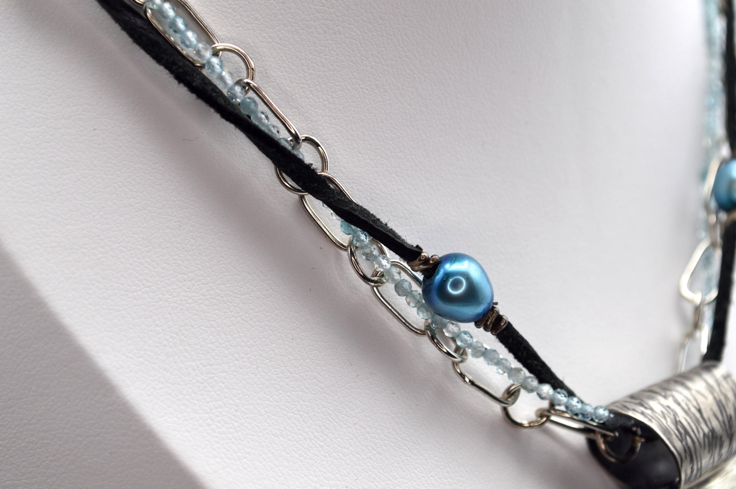 Blue Apatite Freeform Necklace