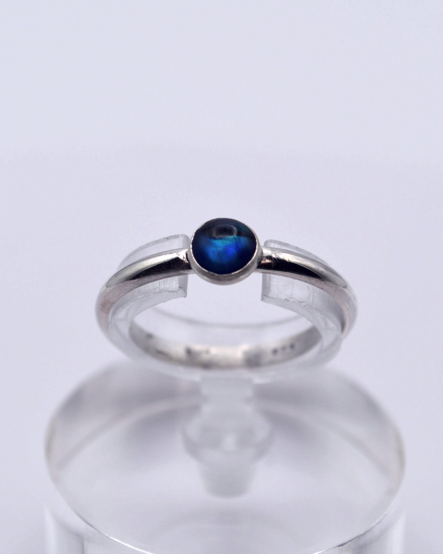 Blue Paua Shell Stacking ring