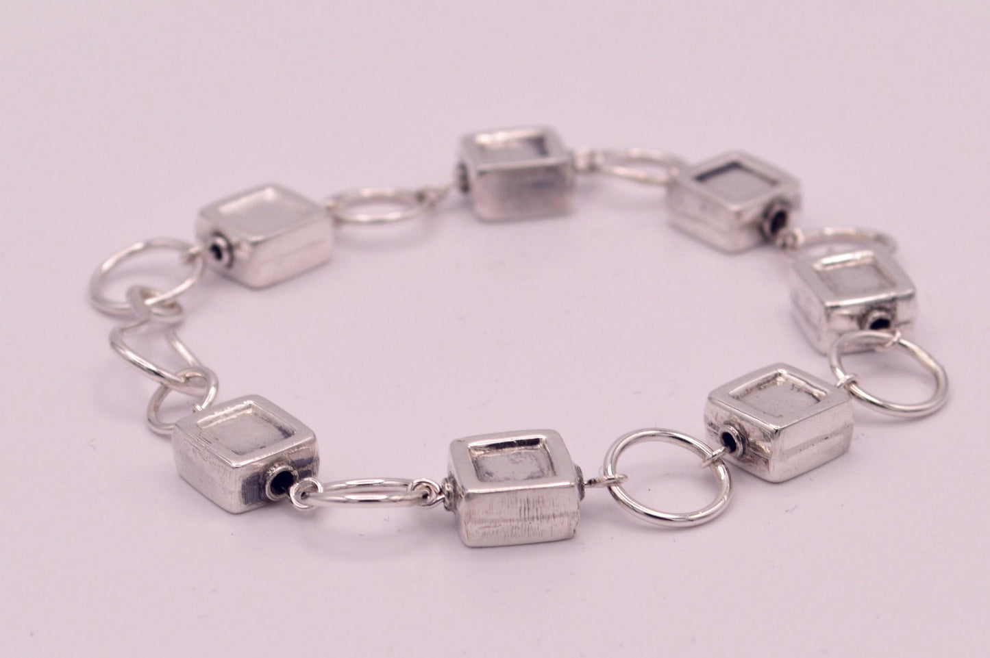 Squares and Circles Chain Bracelet