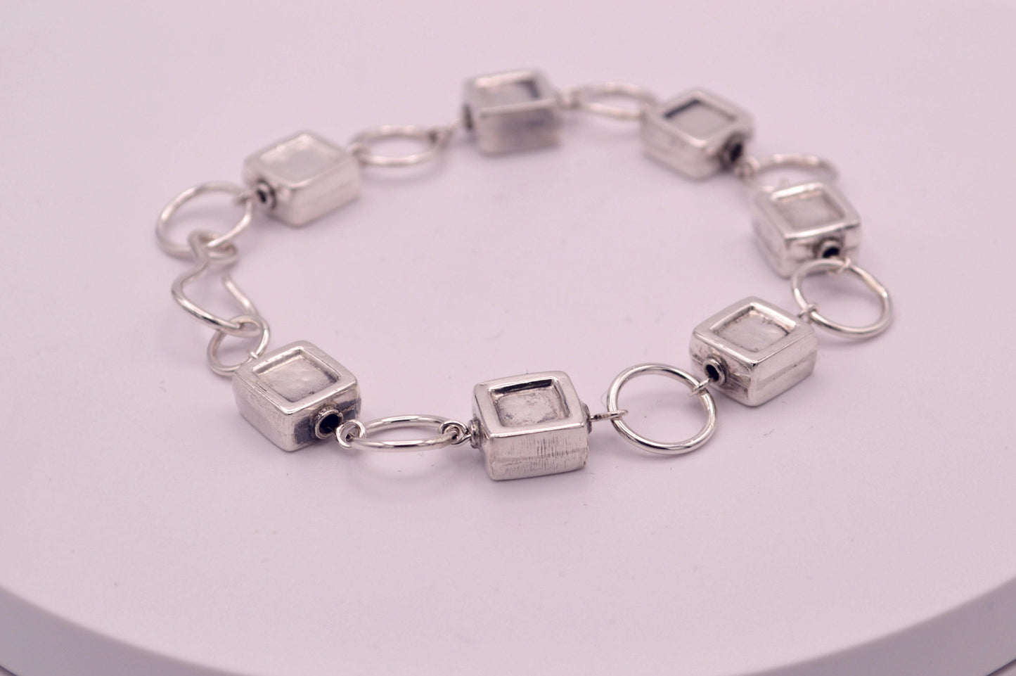 Squares and Circles Chain Bracelet