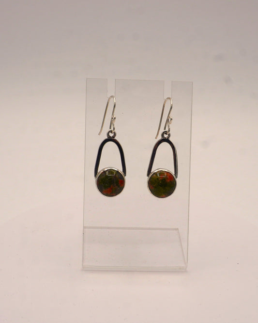Unakite "Wishbone" Earrings