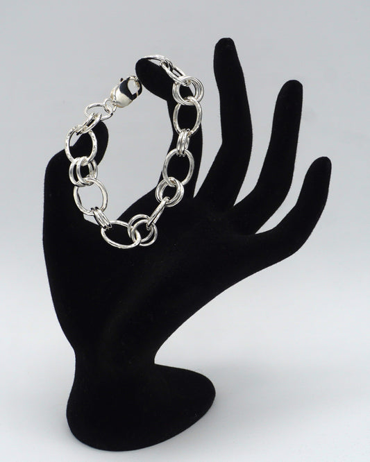 Hammered Oval Chain bracelet