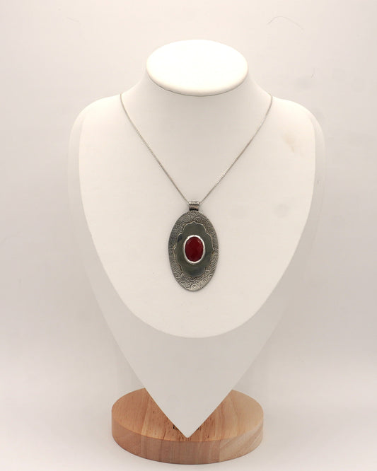 Layered Carnelian Pendant
