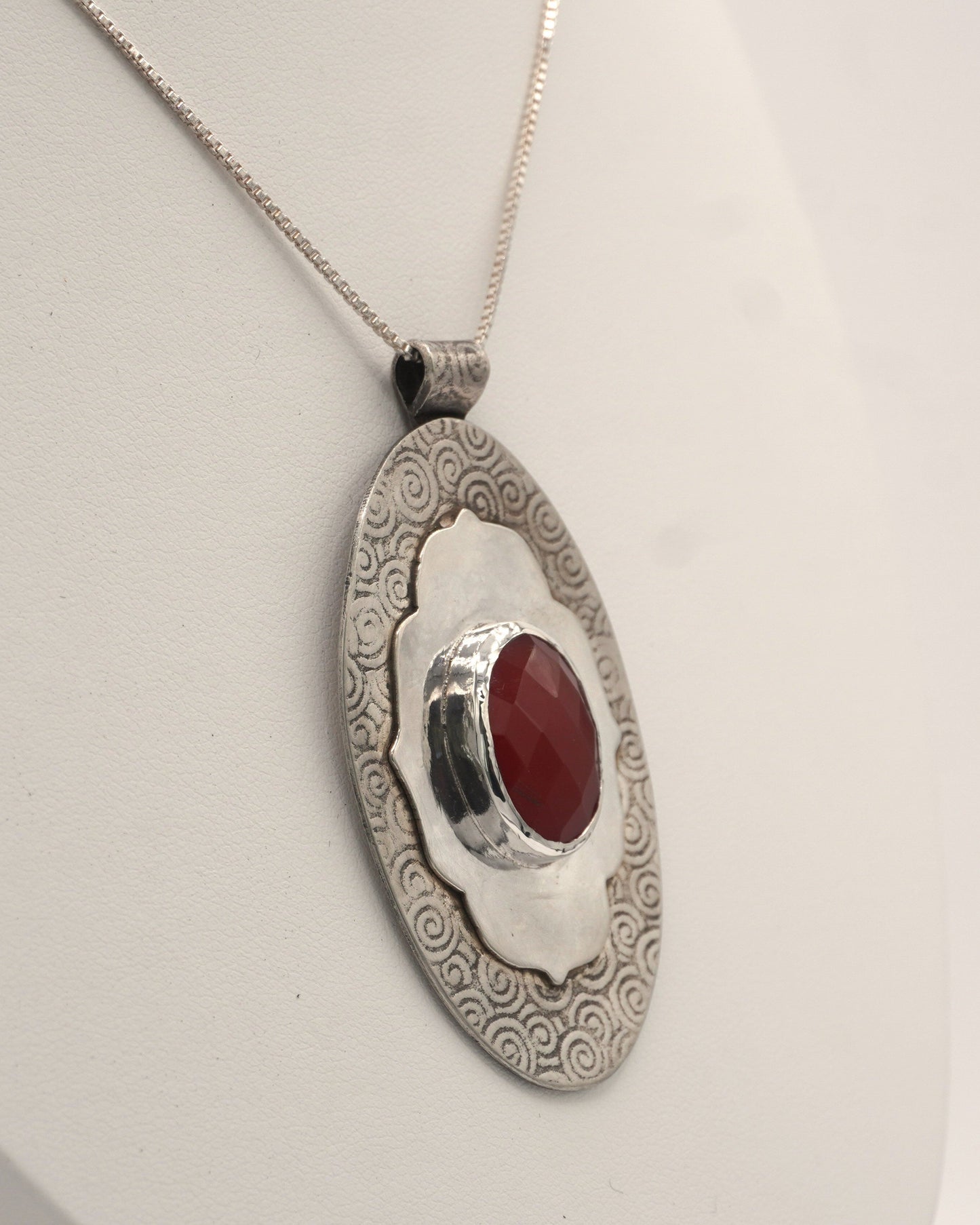Layered Carnelian Pendant