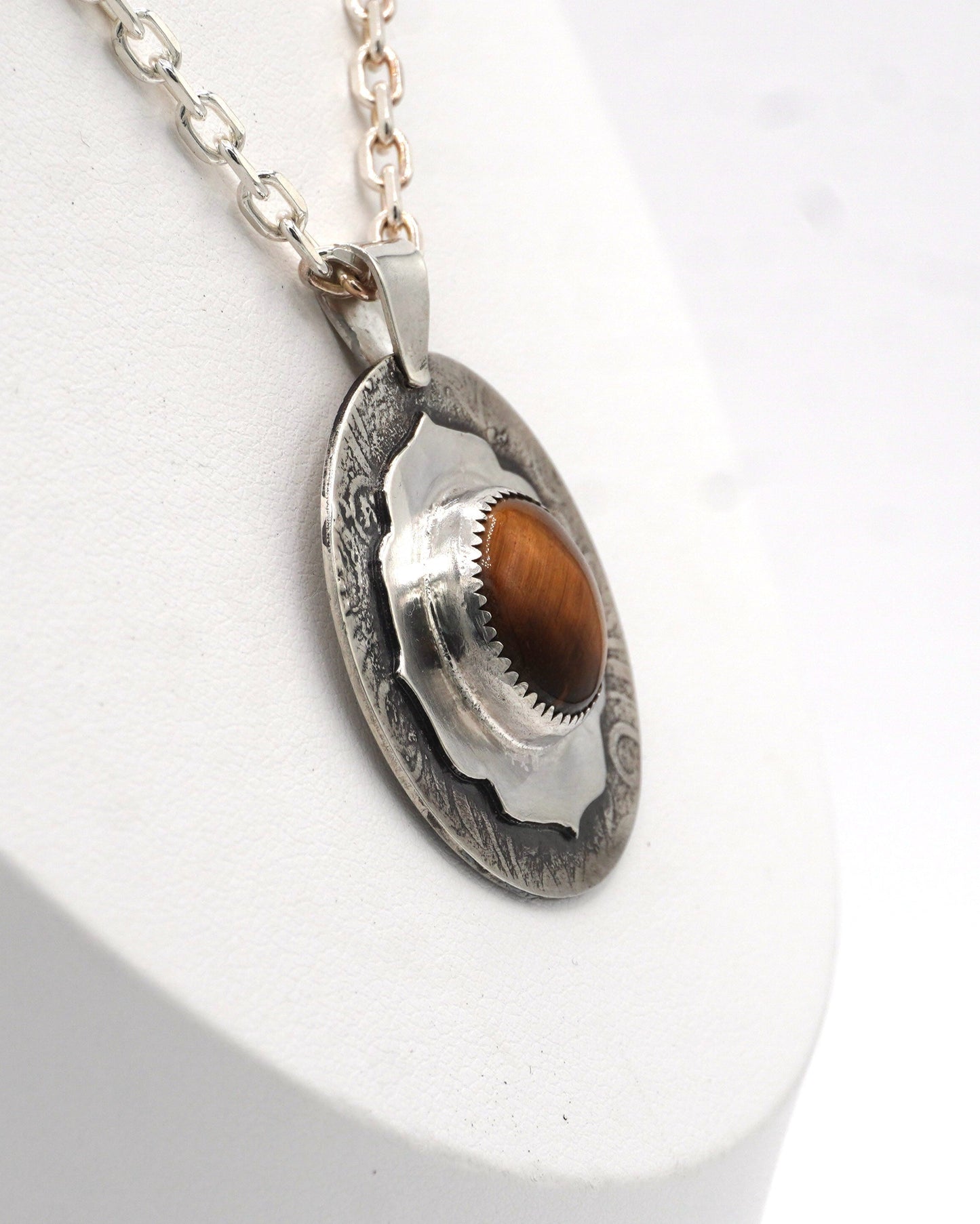 Textured Tiger Eye Pendant
