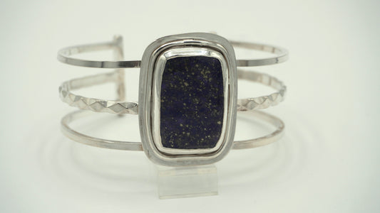 Wide Lapis Cuff Bracelet