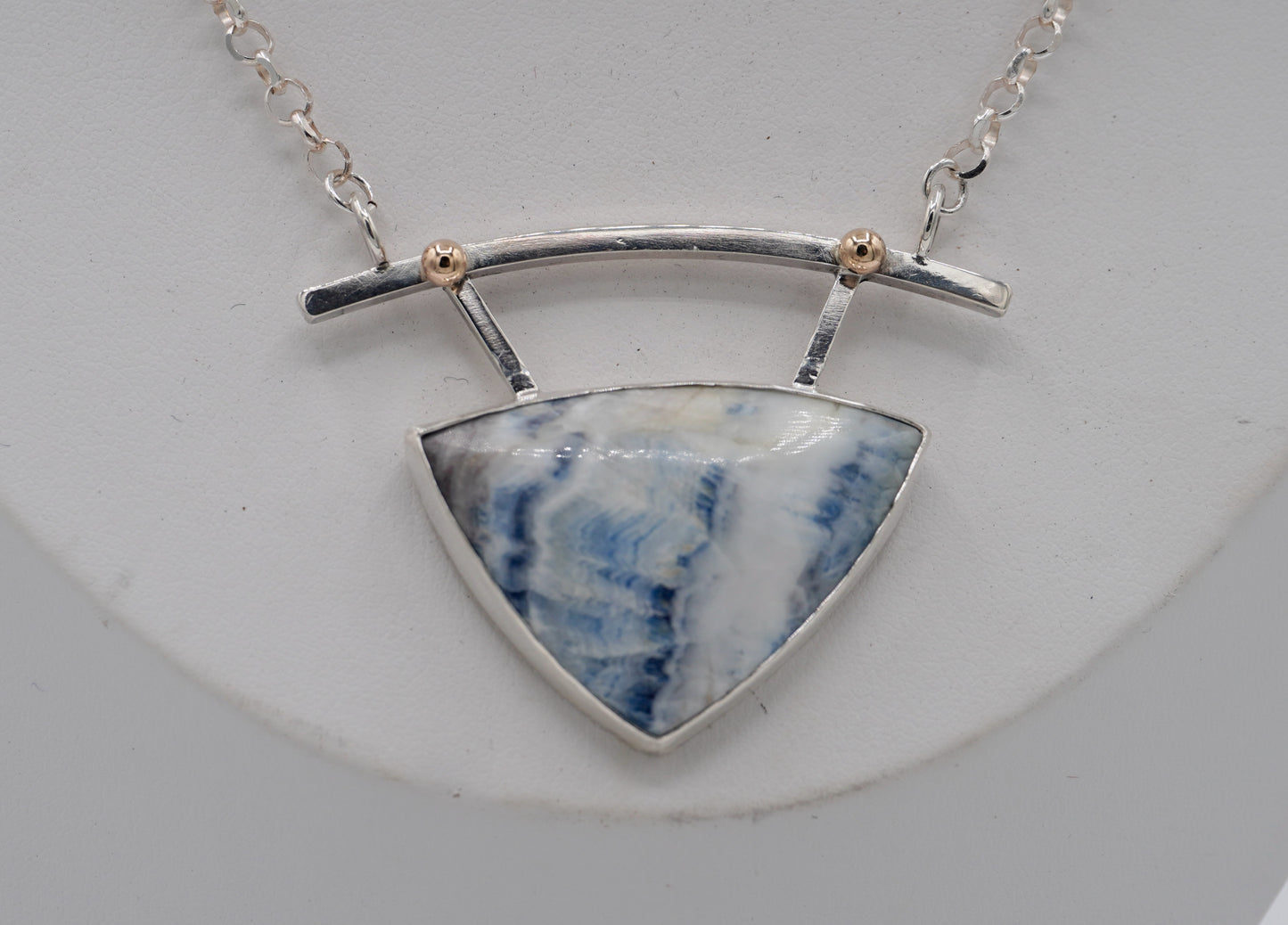 Lapis Lace Onyx with Gold Accents Pendant