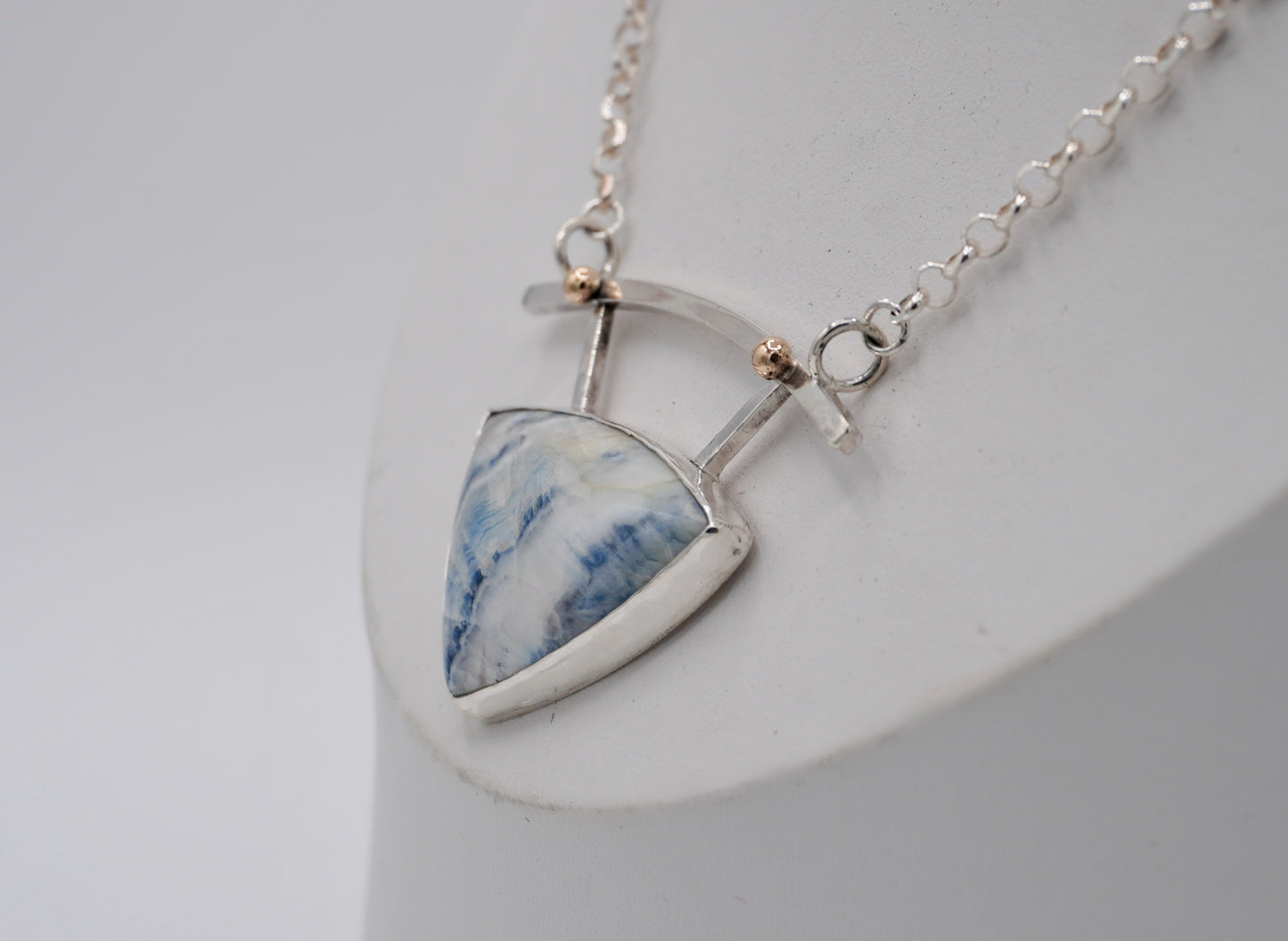 Lapis Lace Onyx with Gold Accents Pendant