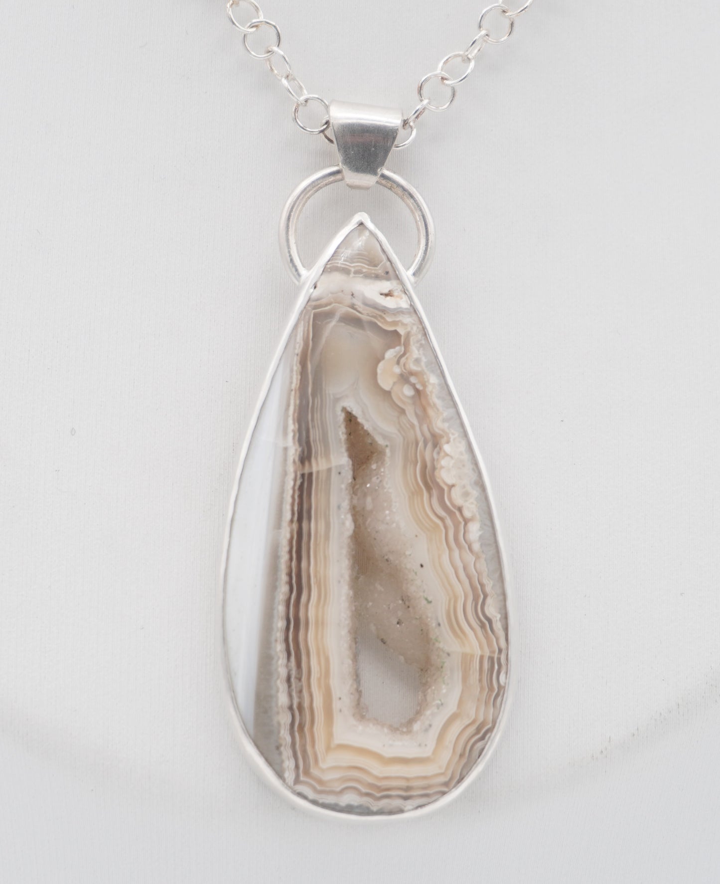 Agate with Druzy Pendant
