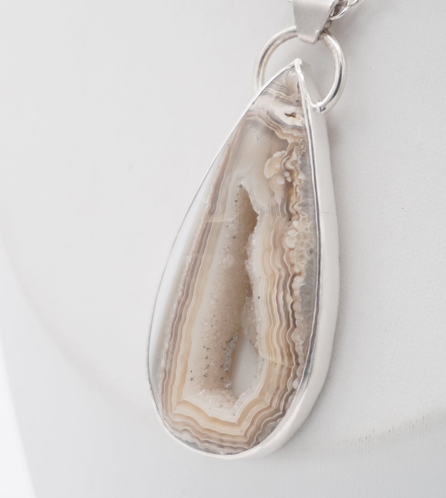 Agate with Druzy Pendant
