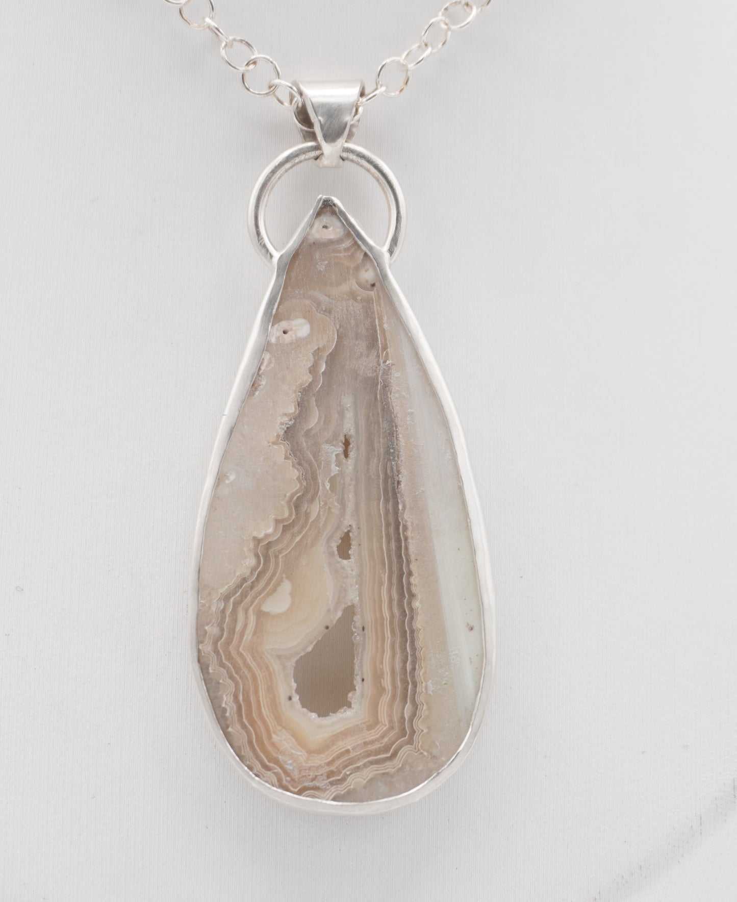 Agate with Druzy Pendant