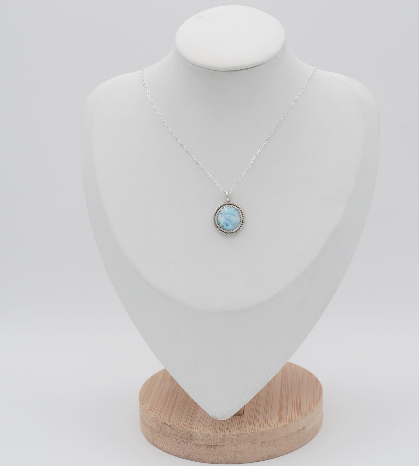 Larimar Round Pendant