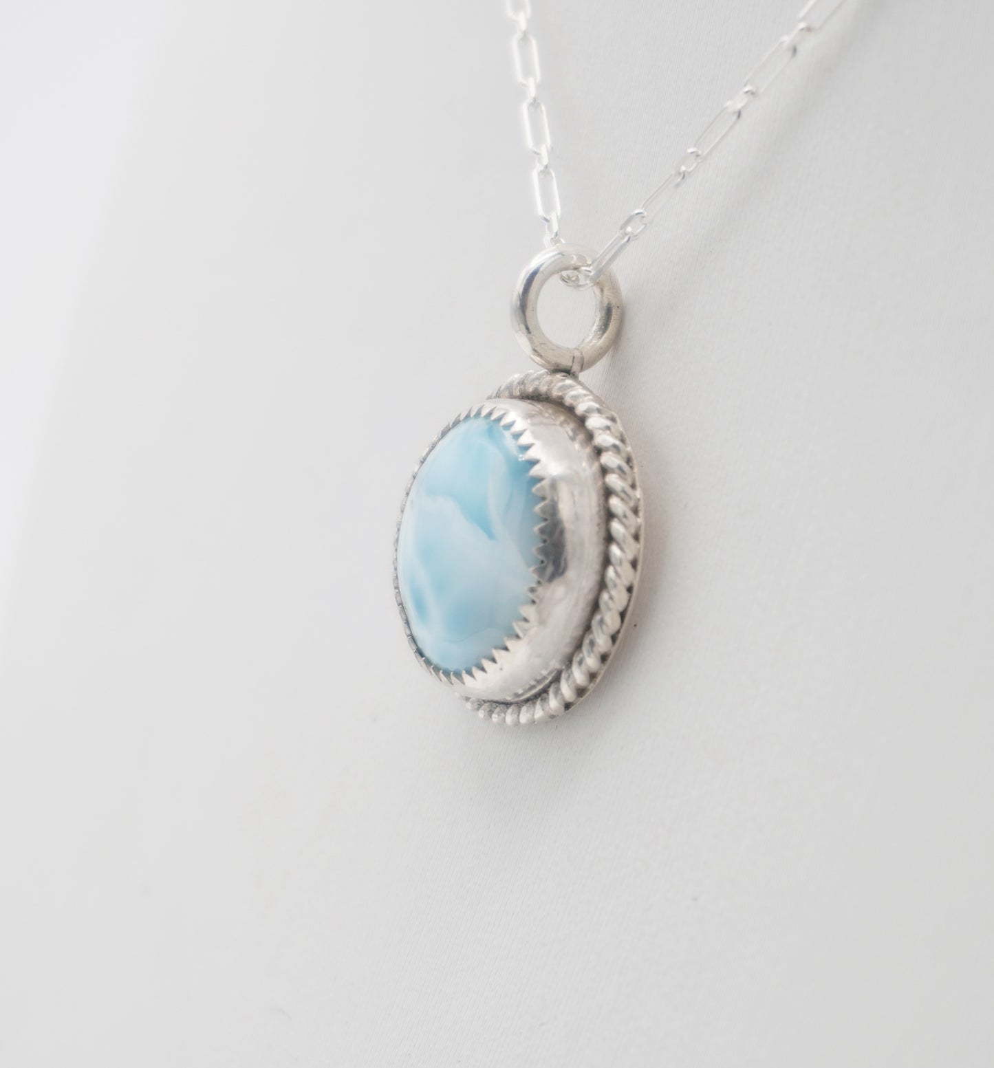Larimar Round Pendant