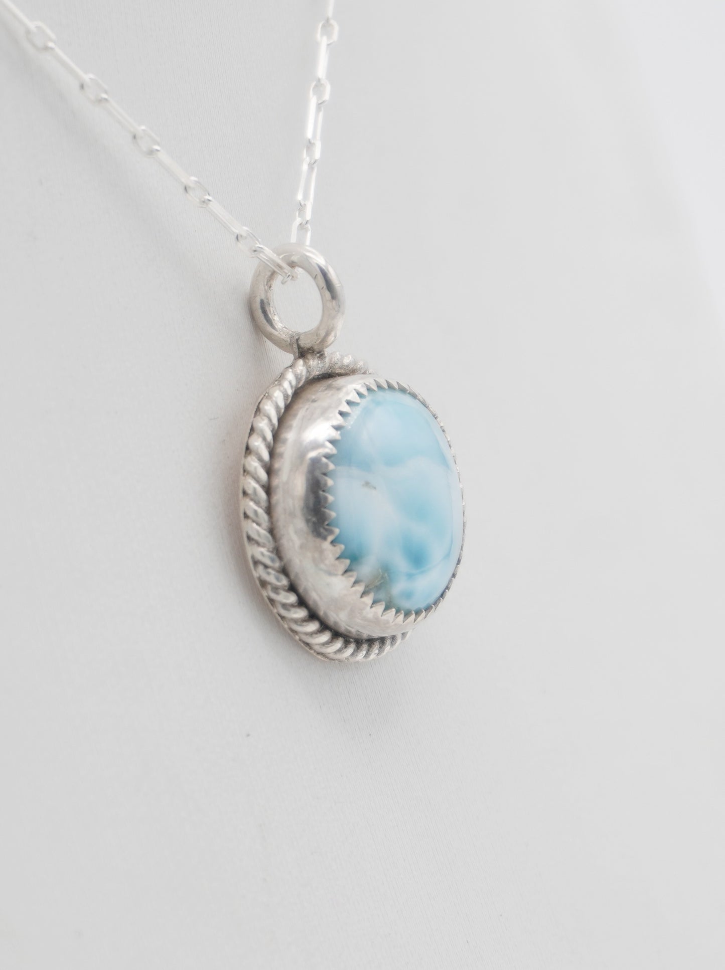 Larimar Round Pendant