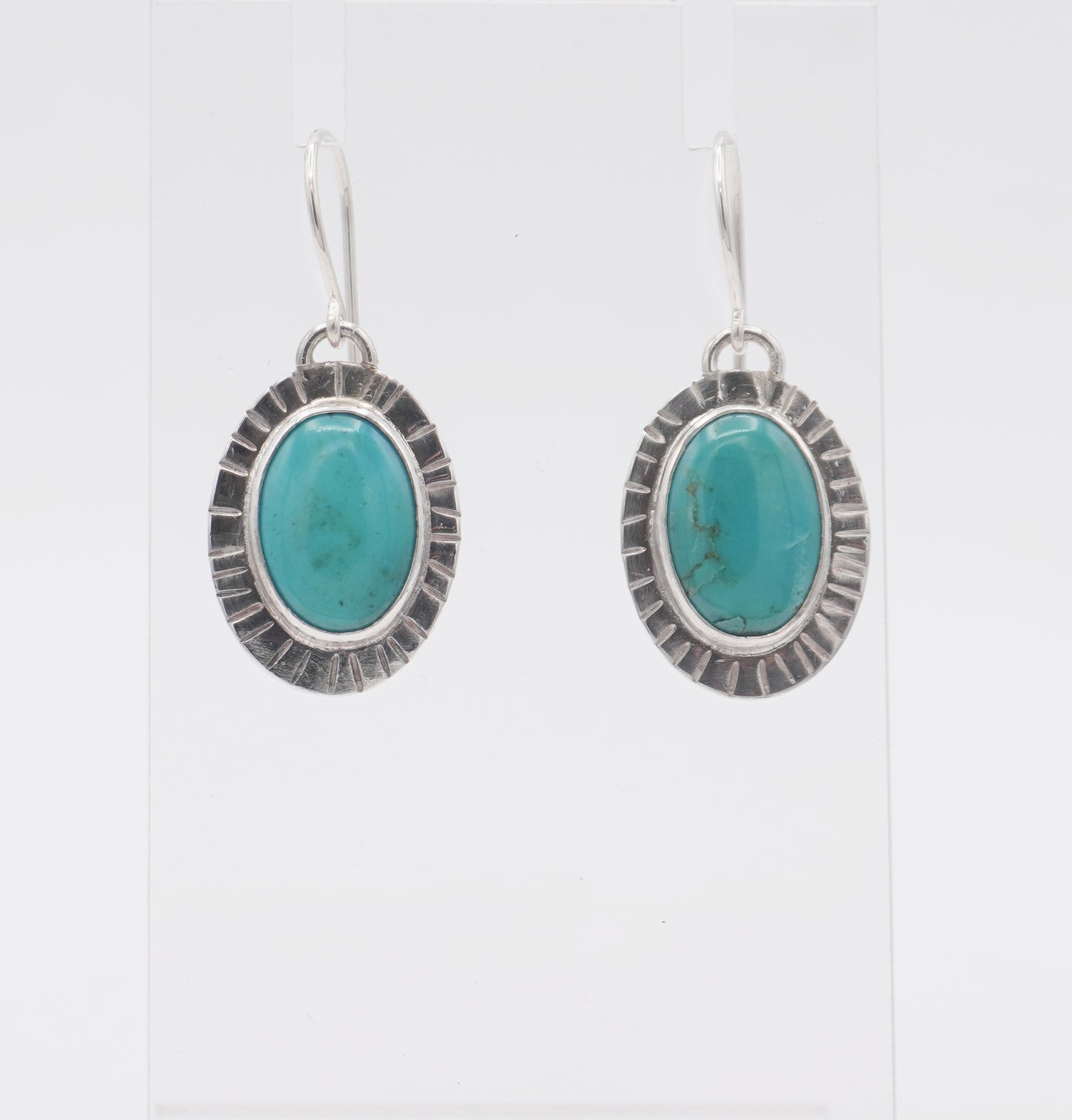 Turquoise Oval Drop Earrings