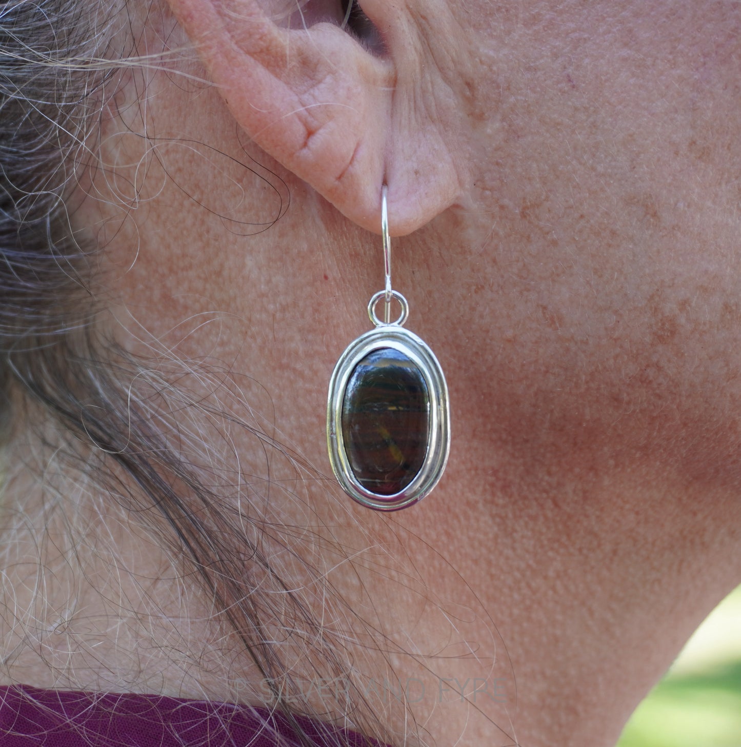 Red Tiger Eye Earrings