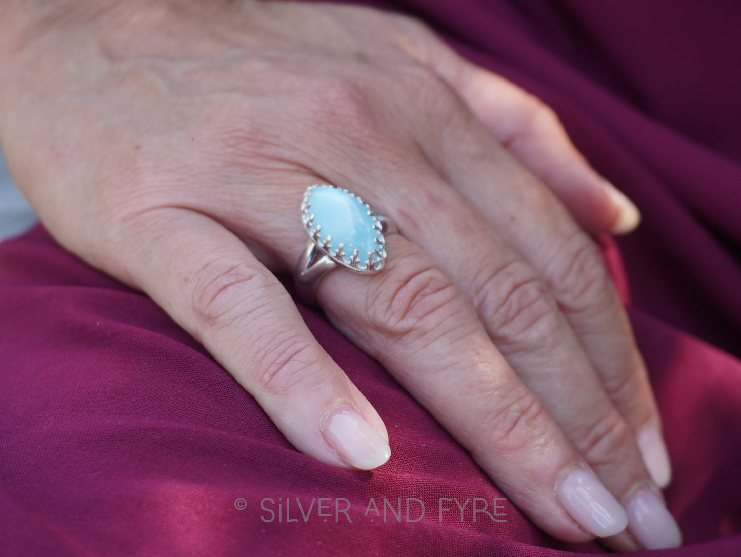 Larimar Marquise Cocktail Ring