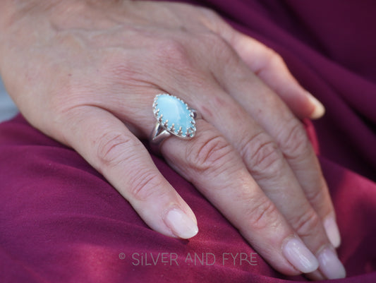 Larimar Marquise Cocktail Ring