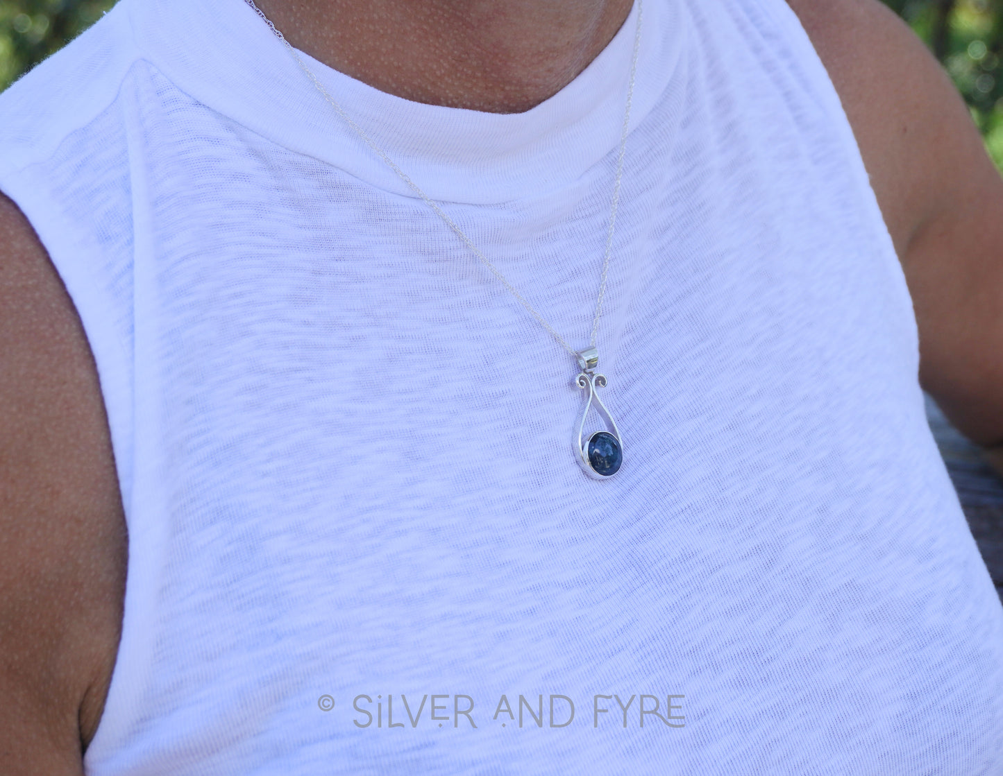 Apatite Scroll Necklace