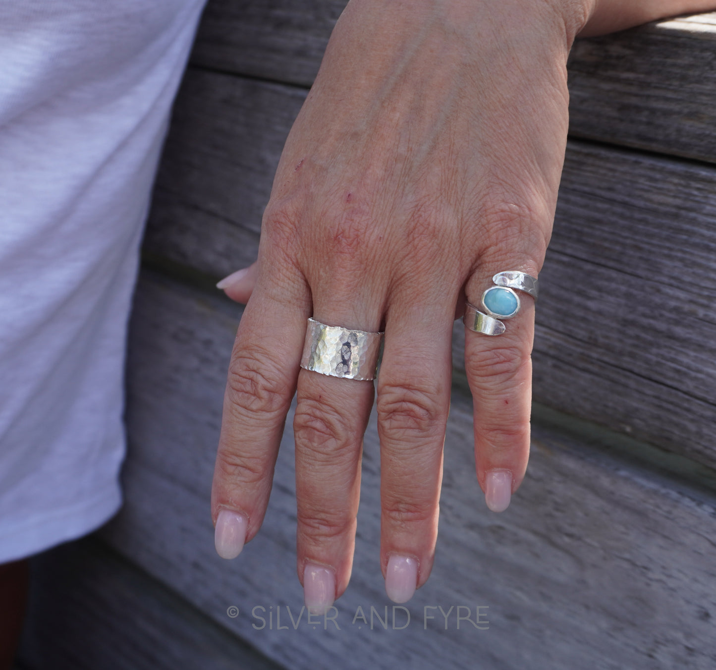 Hammered Wide Band RIng