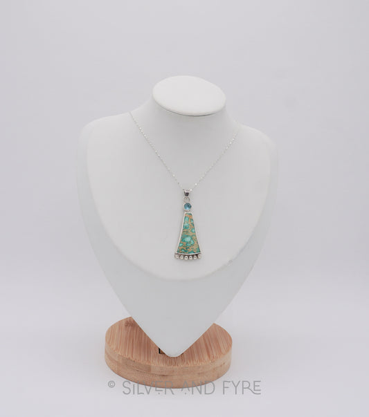Jasper and Aquamarine Pendant