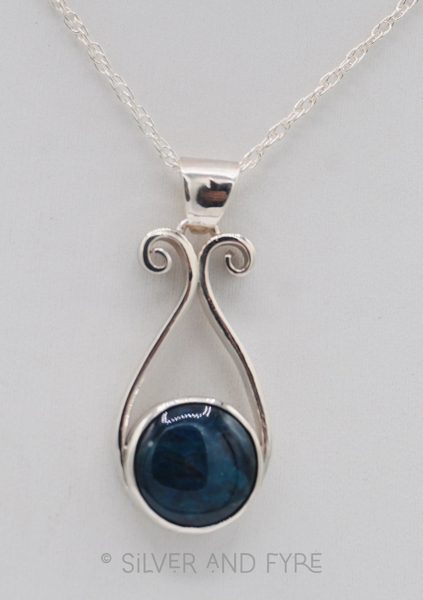 Apatite Scroll Necklace
