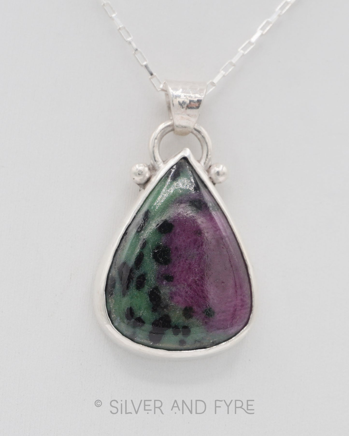 Ruby in Zoisite Pendant Necklace