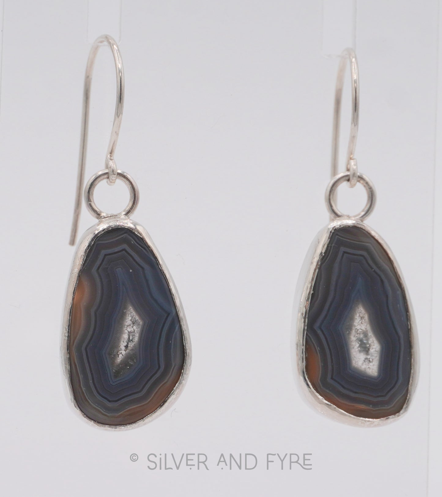 Agate with Druzy Center Earrings