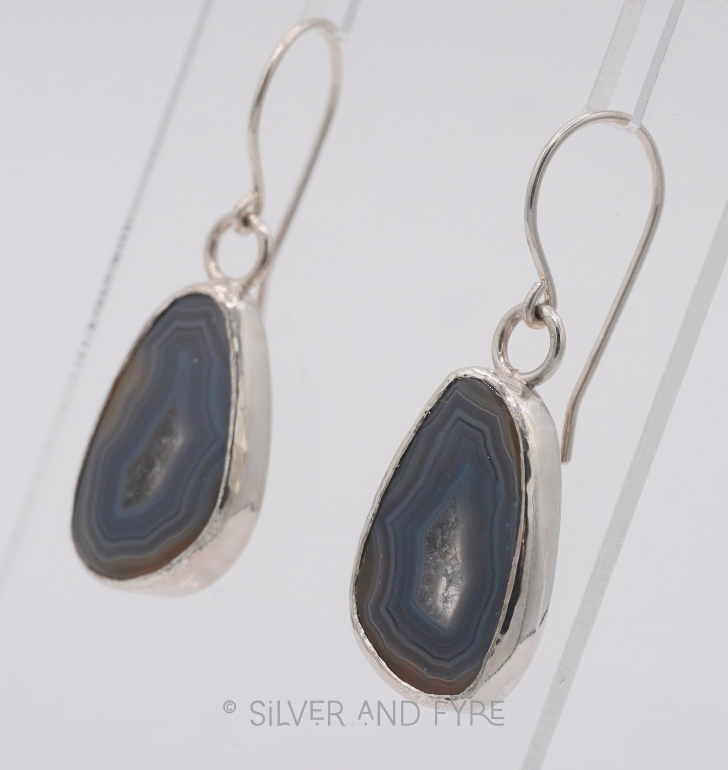 Agate with Druzy Center Earrings