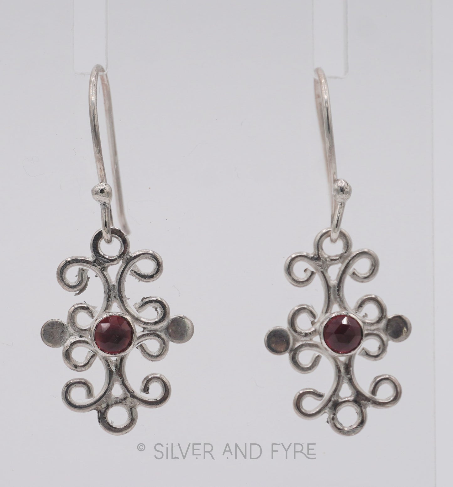 Lacy Garnet Earrings