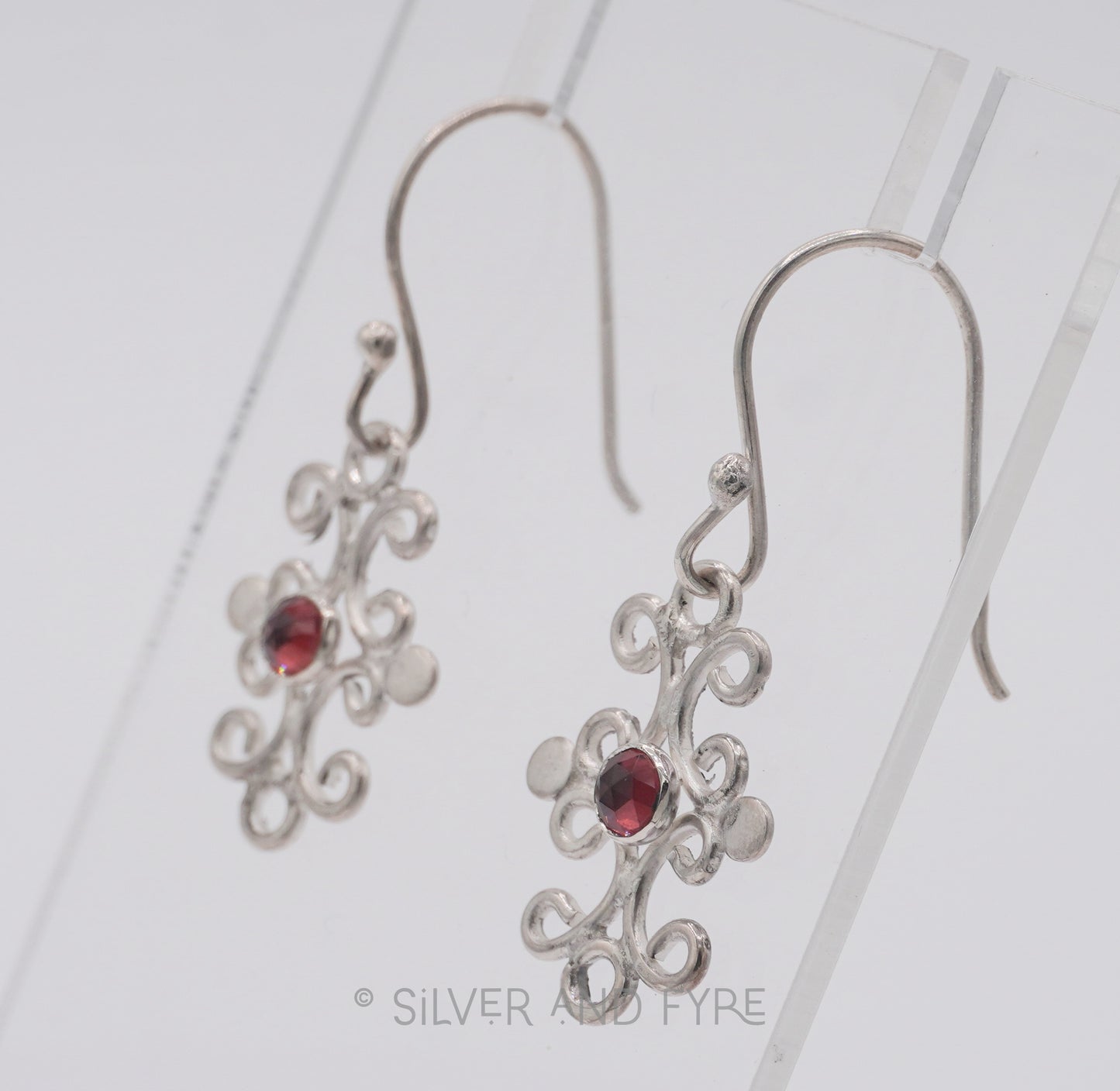 Lacy Garnet Earrings