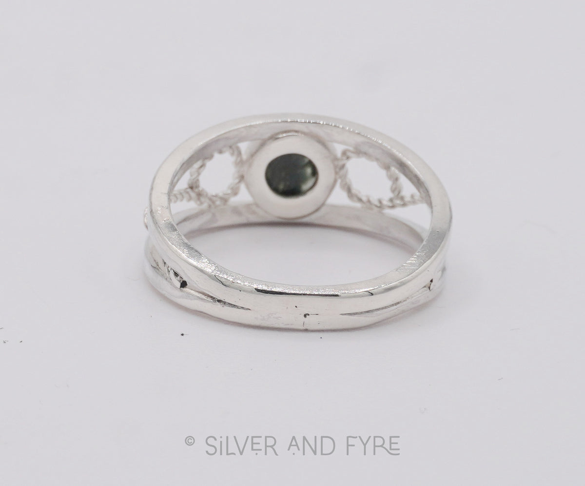 Moss Agate Fancy Swirl Ring