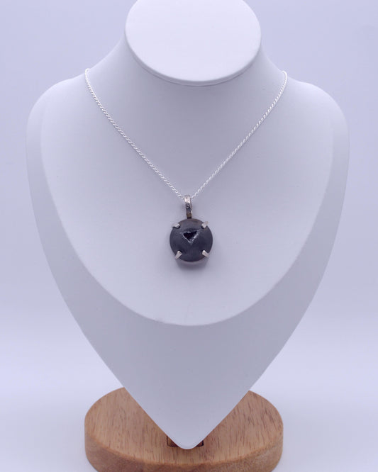 Silver Druzy Pendant